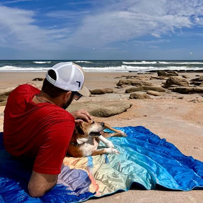 Puffy Camping Blanket,Large Camp Blanket Outdoor Camping Quilt - color: Sunset, size: 52x75"