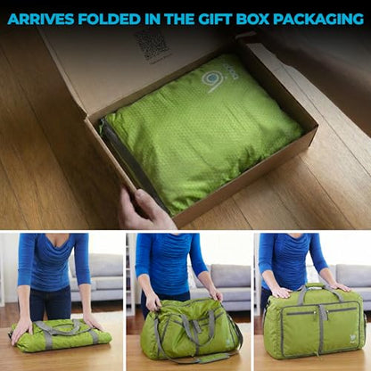 Bago Travel Duffle Bag for Women & Men. Extra Large Foldable Duffel Bags - color: Green, size: 120L