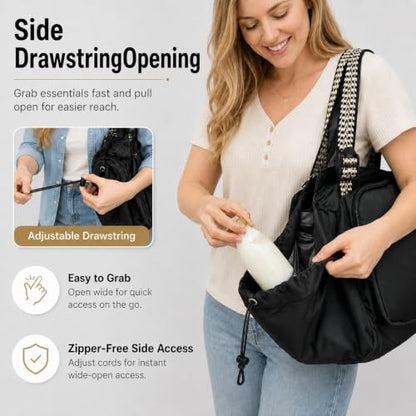 Everyday Bag Tote for Women, Spacious Diaper Bag with 16 Pockets, Durable Travel Bag, Sleek Work Shoulder Bag - color: Twilight Purple
