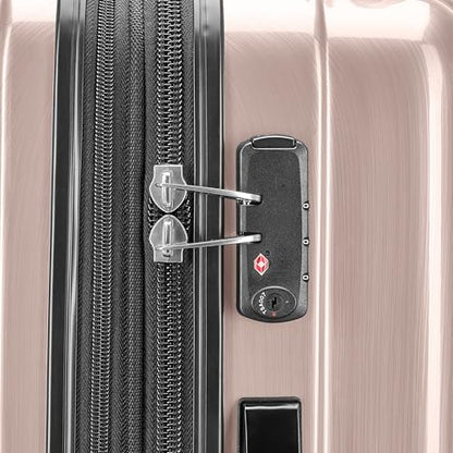 Samsonite Winfield 2 Hardside Expandable Luggage with Spinner Wheels, Artic Pink, Checked-Medium 24-Inch - color: Artic Pink, size: Checked-Medium Spinner