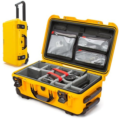 NANUK 935 Pro Photo Kit Camera Case, Waterproof Wheeled Hard Case, Carry-On - color: Yellow - Pro Photo Kit