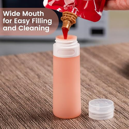 MICEBAY 3 oz Condiment Squeeze Bottles, Leakproof Salad Dressing Container - color: Candies, size: 3 OZ