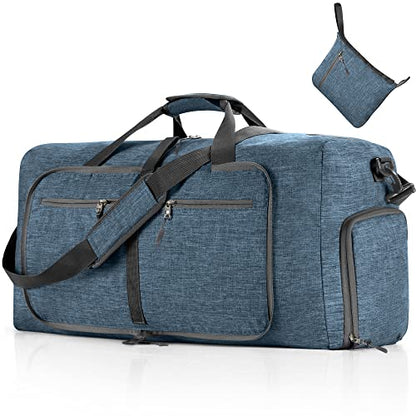 Vomgomfom 65L/85L/115L 접이식 여행용 더플 백, 신발 수납 공간 포함 - color: C 블루, size: 65L