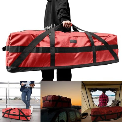 Fitdom 106L 45" Extra Large Heavy Duty Equipment Travel Storage Duffle Bag - color: Red