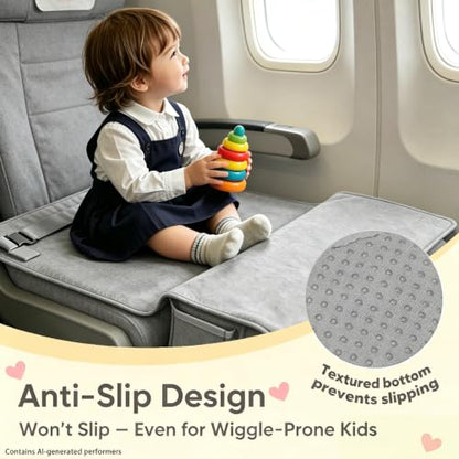Toddler Airplane Bed, Grey, Baby Travel Essentials, 31 * 17Inch - color: Grey