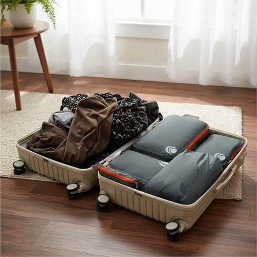 Cipway 5 Set Compression Packing Cubes for Travel (Grey 5pcs) - color: Grey, size: 5PCS