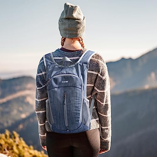 G4Free 10L Hiking Backpack Small Travel Hiking Daypack Lightweight Packable Backpack Casual Foldable Shoulder Bag - color: Dark Blue