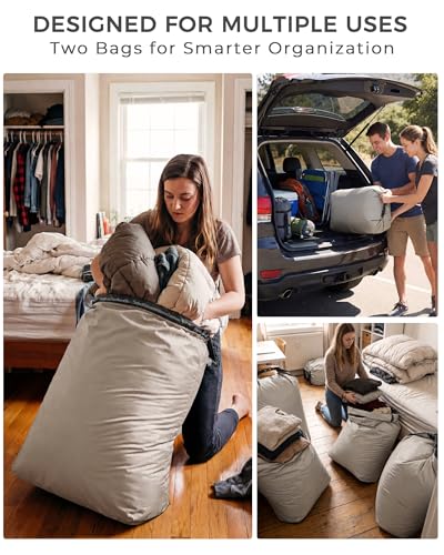 Travel Laundry Bag, Pump-Free Vacuum Compression Dirty Clothes Bag, Extra Large Reusable Waterproof & Washable Laundry Bag, Ideal for Suitcases, Road Trip Essentials, Gray, 1 Pack (XL) - color: Gray, size: 24"L x 34"W x 7.5"H