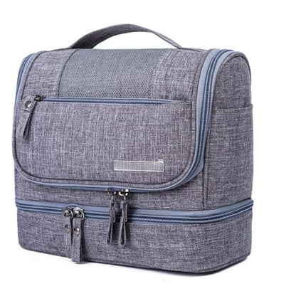 Lightweight Waterproof Travel Hanging Toiletry Bag - Makeup & Toiletries Organizer with Hook for Men & Women (Gray) - color: Gray