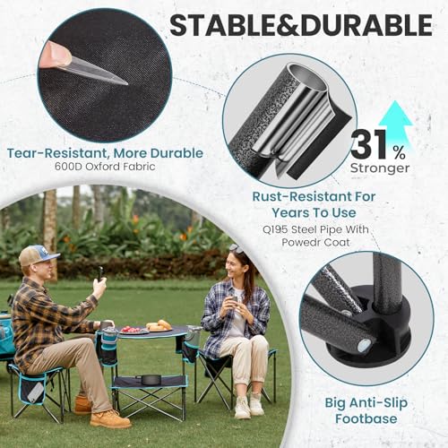FUNDANGO Folding Tripod Stool, Lightweight Portable Fishing Chair 440Lbs - color: Black Tripod-1 Pack