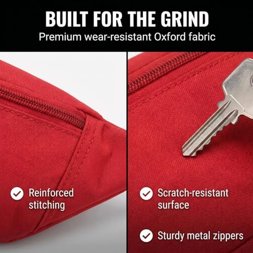 6 Pcs Fanny Packs Bulk for Travel Running Women Men - style: Multi-zipper Style|6pcs