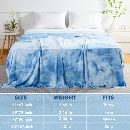 Marchpower Arc-Chill Cooling Blanket for Hot Sleepers Queen Tie-Dye Blue - color: Tie-dye Blue, size: Queen 79" X 86"