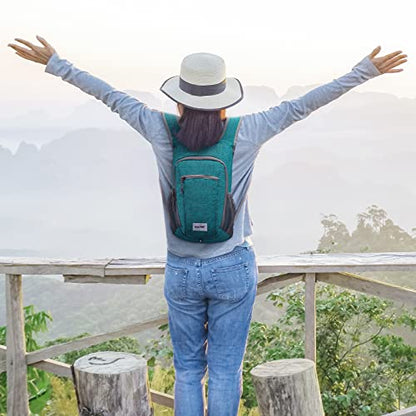 G4Free 10L/15L Hiking Backpack Lightweight Packable Hiking Daypack Small Travel Outdoor Foldable Shoulder Bag - color: Teal Blue, size: 10L