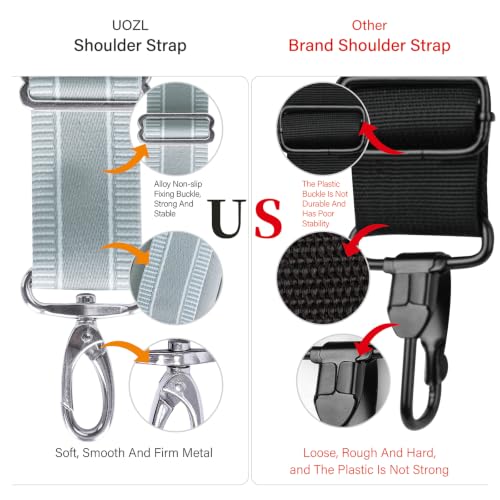 59 Inch Shoulder Strap for Bag with Thick Fixed Shoulder Pad,GreyWhite - color: Grey White Stripes, size: 59 inch