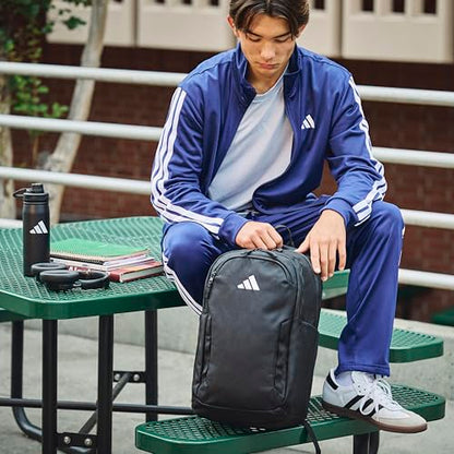 adidas Amplifier School Backpack 27L - color: Warm Vanilla Yellow/White/Regular