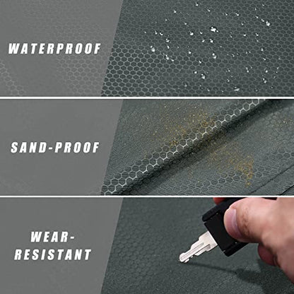 Odoland Sandproof Beach Blanket, Waterproof Portable Mat with Carry Pouch - color: Gray, size: 43.3" x 63"(1-2 People)