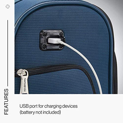 Samsonite Solyte DLX Softside Expandable Luggage with Spinner Wheels, Mediterranean Blue, Carry-On 20-Inch - color: Mediterranean Blue, size: Carry-On