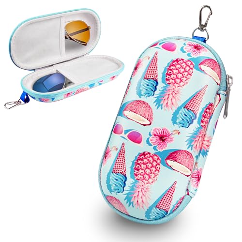 Sunglasses Organizer, Double Glasses Eye Glass Case for Women Case Hard Shell Dual Sunglasses Travel Case - color: Blue