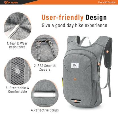 SKYSPER Small Hiking Backpack 10L Packable Lightweight Back Pack Foldable Travel Daypack for Women Men