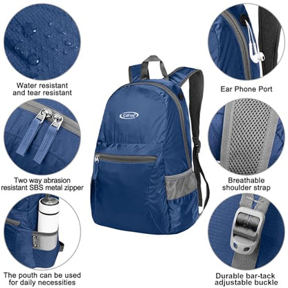 G4Free 20L Small Packable Travel Hiking Backpack for Men Women - color: Blue, size: 20L