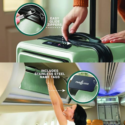 TRAVELARIM 28 Inch Luggage with Spinner Wheels, Hard Shell Suitcase with TSA Locks for Luggage, Travel Large Suitcase, Expandable Hard Shell Suitcases, Sage Green - color: Sage Green, size: Large 28-Inch Checked
