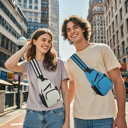 Geestock Convertible Sling Bag Crossbody Backpack for Women Men, Blue - color: Blue, size: Small
