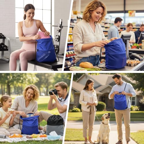TILYMOL Drawstring Backpack for Sports - Small Gym Bag for Men & Women - color: 1 Pack-blue