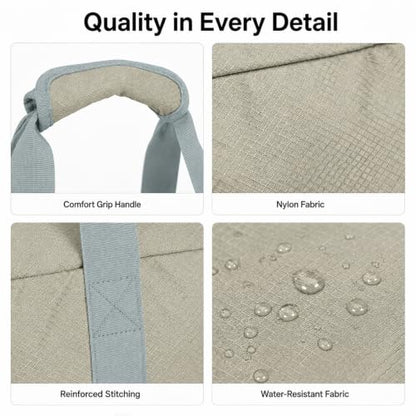 Foldable Travel Duffle Bag with Trolley Sleeve 40L Travel Bag - color: Grey
