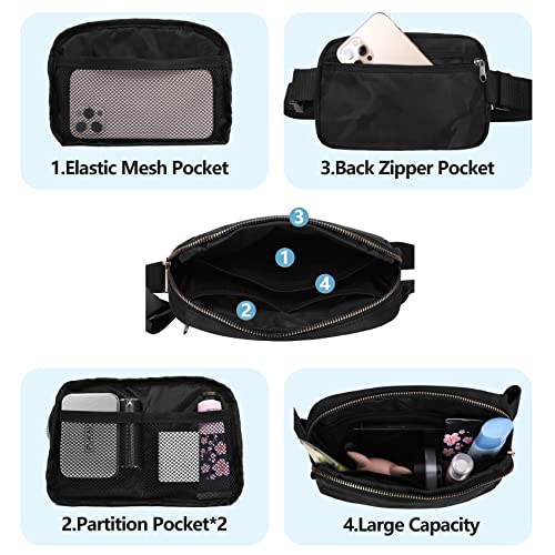 VOROLO Fanny Pack For Women And Men Crossbody Bag Black+Camo Black - color: Black+Camo Black