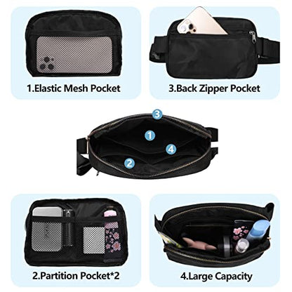 VOROLO Fanny Pack For Women And Men Crossbody Bag Black+Camo Black - color: Black+Camo Black