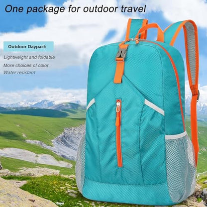 levayhill 25L Foldable Hiking Backpack,Small Packable Daypack Lake Blue - color: Lake Blue