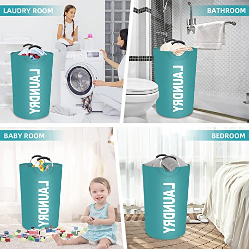 115L Large Laundry Basket, Dirty Clothes Waterproof Laundry Hamper, Green - color: Green, size: 115L
