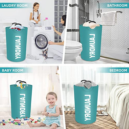 115L Large Laundry Basket, Dirty Clothes Waterproof Laundry Hamper, Green - color: Green, size: 115L