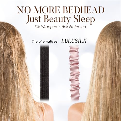 LULUSILK 100% Mulberry Silk Sleep Eye Mask for Sleeping Women and Men, Pink - color: Pink