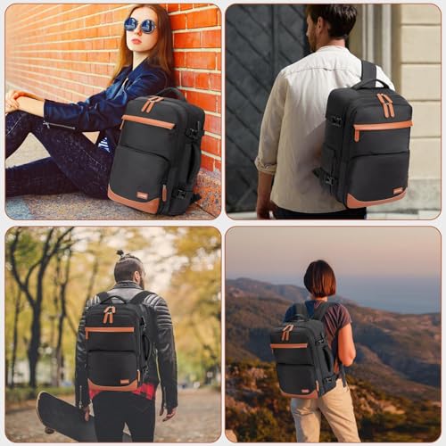 40L Travel Backpack, Flight Approved Carry On Laptop Backpack - color: Black, size: Large