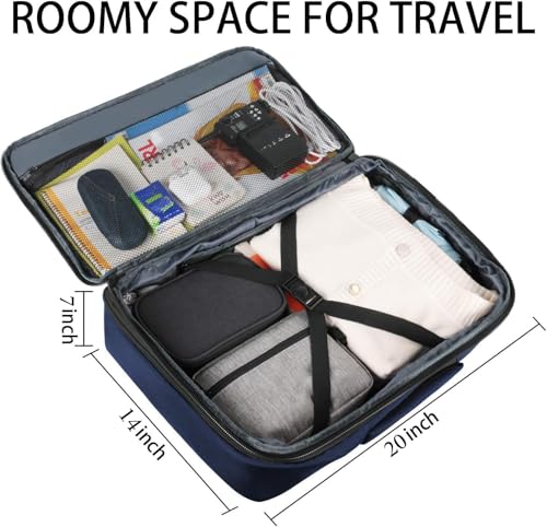Vancropak 45l Expandable Travel Backpack, Carry on Backpack for Airplanes - color: Blue, size: XX-Large