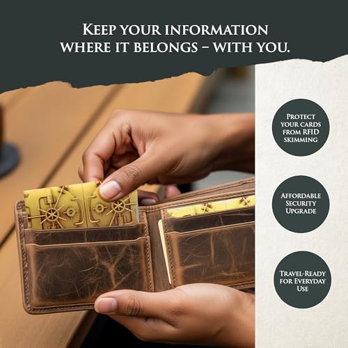ROGUE WALLET RFID Blocking Credit Card Sleeves, Gold, Durable(10 pack) - color: Gold