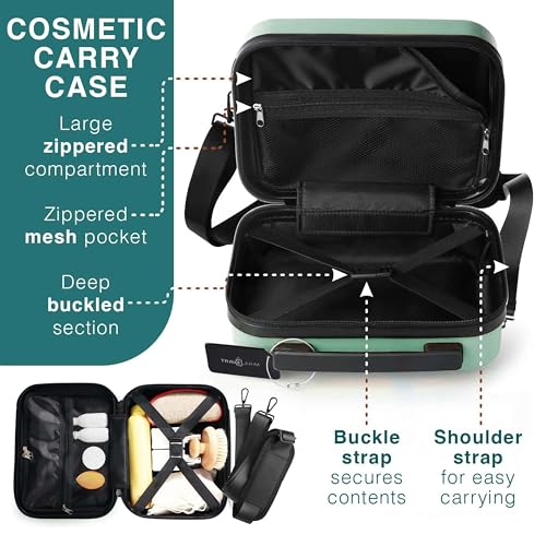 TRAVELARIM 3 Piece Luggage Sets, 20 Inch Carry On Luggage, 24 Inch Suitcase - color: Sage Green, size: 3 Piece Set (20"/24")