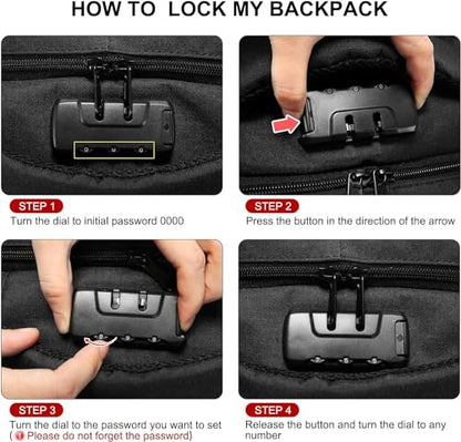 LOVEVOOK Large Laptop Backpack for Men,17.3Inch Heavy Duty Travel Backpack - color: Black, size: 17 inch