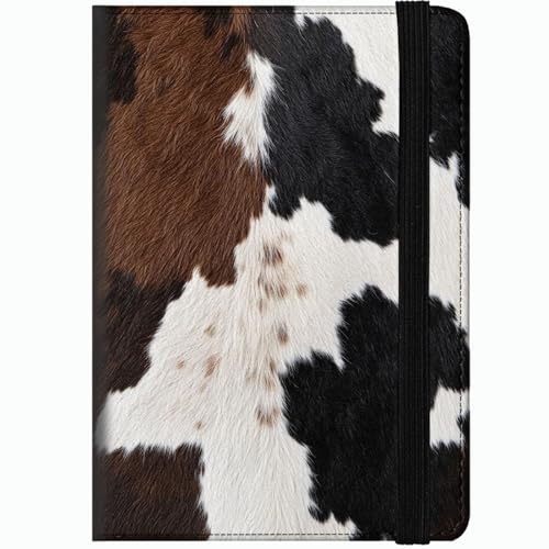 Passport Holder Wallet Cover Case,RFID Blocking Passport Cover,Large Capacity Travel Wallet with Multi Card Slots (Black Brown Cowhide Fur Pattern) - color: Black Brown Cowhide Fur Pattern