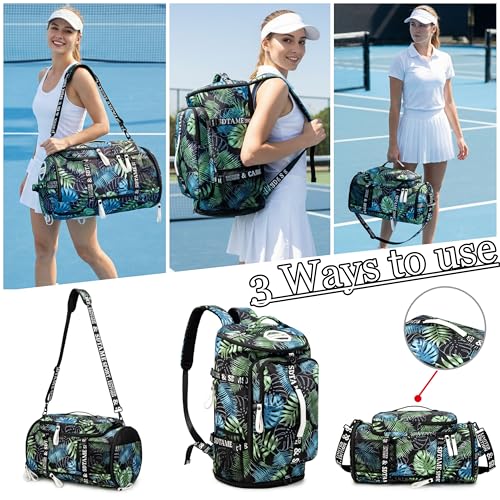 Gym Duffle Bag Backpack,4‑Way Waterproof with Shoe Compartment Travel Hiking Laptop - color: Bronze