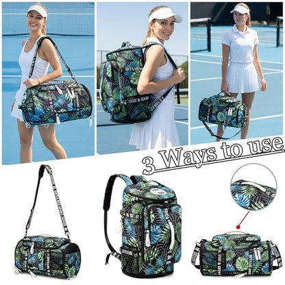 Gym Duffle Bag Backpack,4‑Way Waterproof with Shoe Compartment Travel Hiking Laptop - color: Bronze