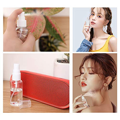 4팩 소형 스프레이 병 56.7g(2온스) 투명 플라스틱 빈 리필 가능한 미니 스프릿처 - color: 4팩, size: 2 Ounce