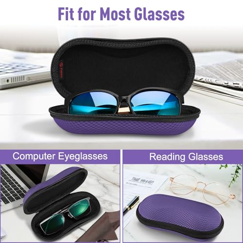 FINTIE Sunglasses Case, Hard EVA Shell Shockproof Sport Glasses Case - color: Voilet