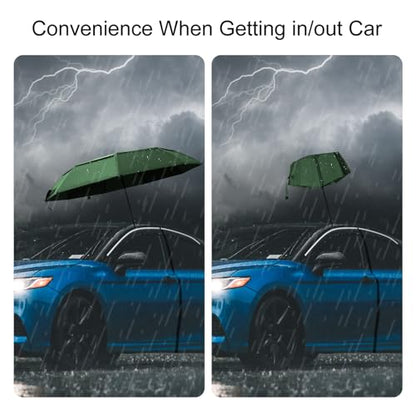 TradMall Travel Umbrella 42/45 Inches Double Vented Canopy - color: Dark Green, size: 45 Inches