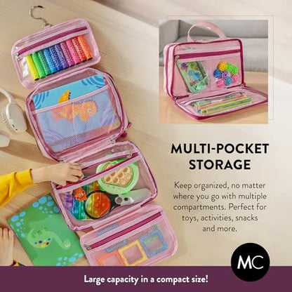 Mothercould Small Kids Travel Organizer, Hanging Bag With Hook, Pink - color: Pink, size: Small