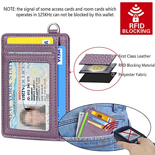FurArt Slim Minimalist Wallet RFID Credit Card Holder for Men - color: Litchi Lavender