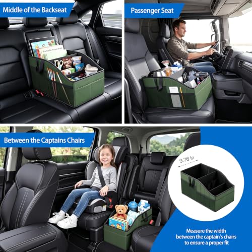 WHHMK Sturdy Leather Car Storage Support Up to 33 LB of Weight, Green - color: Green