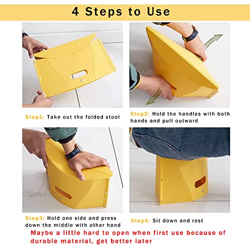 Folding Portable Camping Hiking Stool, Lightweight Collapsable Foldable Chair for Travel Gathering BBQ Subway Backpacking Outdoor Squatty Potty Ultralight Mini (Red) - color: Red