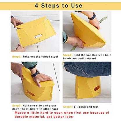 Folding Portable Camping Hiking Stool, Lightweight Collapsable Foldable Chair for Travel Gathering BBQ Subway Backpacking Outdoor Squatty Potty Ultralight Mini (Red) - color: Red